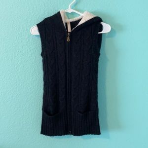 Sweater zip up vest